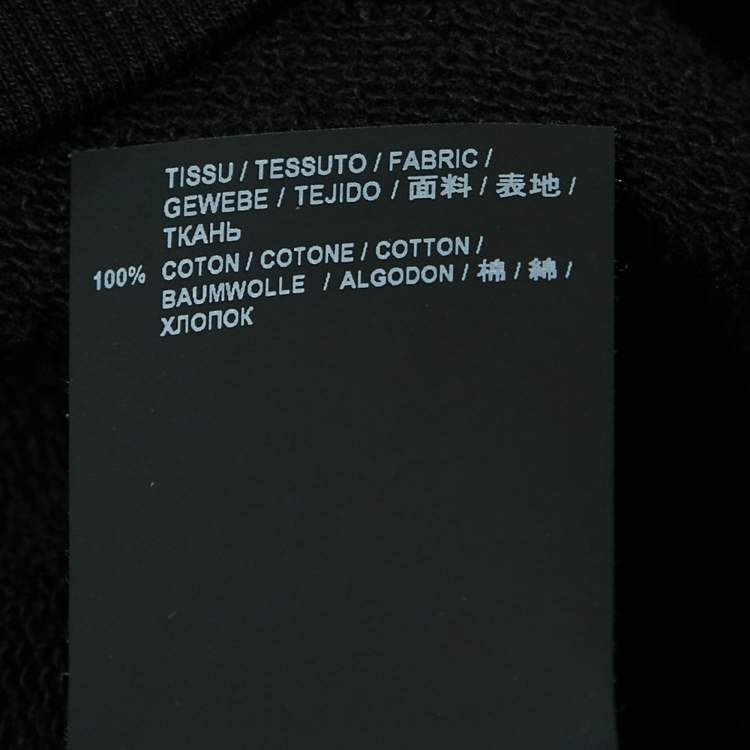 Pre Owned Saint Laurent Paris Black Cotton Hooded Sweatshirt XL