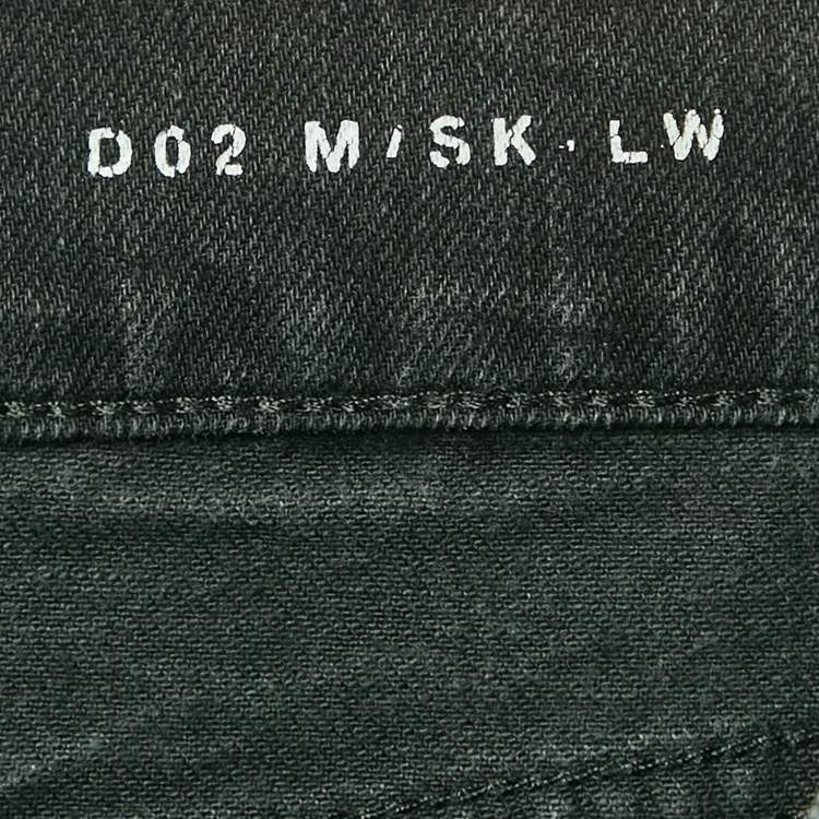 Pre Owned Saint Laurent Paris Grey Faded Denim Skinny Jeans M Waist 32"