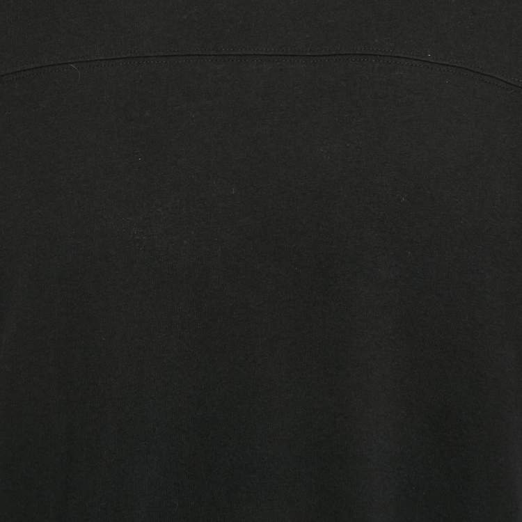 Pre Owned Saint Laurent Black Distressed 50's Signature Logo Jersey T-Shirt L