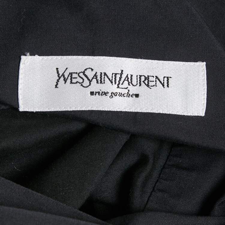 Pre Owned Saint Laurent Paris Black Paneled Cotton Shirt XL