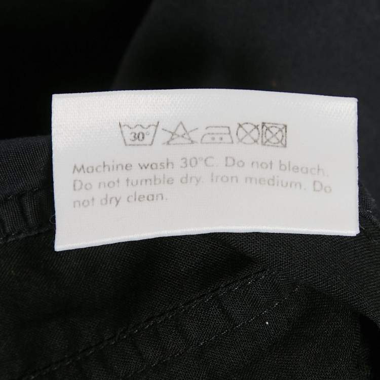 Pre Owned Saint Laurent Paris Black Paneled Cotton Shirt XL