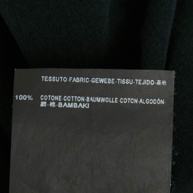 Pre Owned Saint Laurent Paris X Grimes Black Printed Cotton T-Shirt XS 