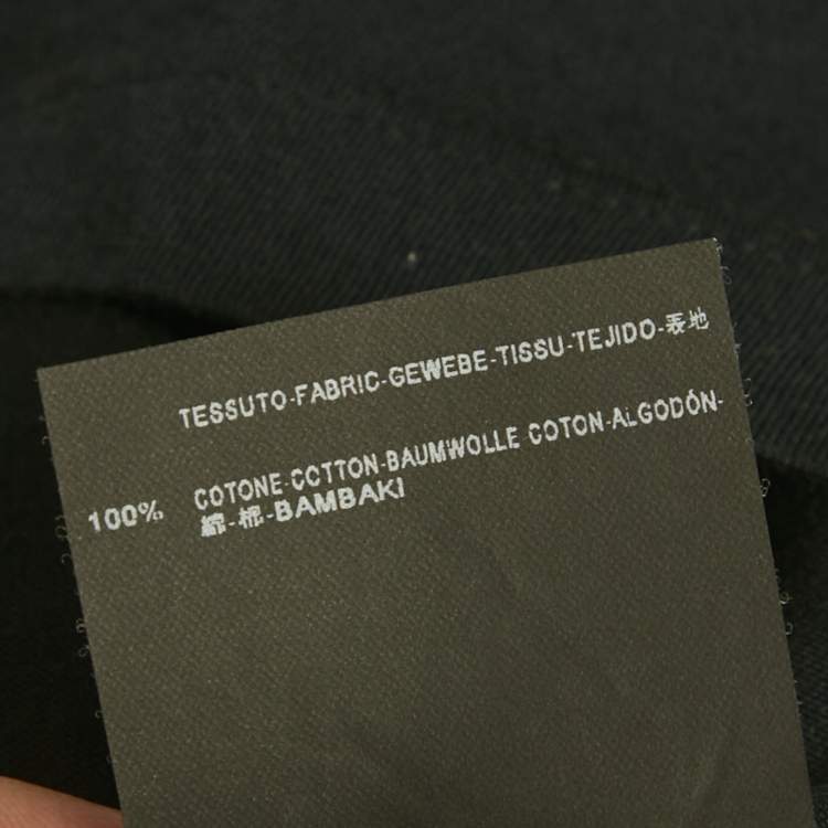 Pre Owned Saint Laurent Paris Black Printed Cotton T-Shirt S