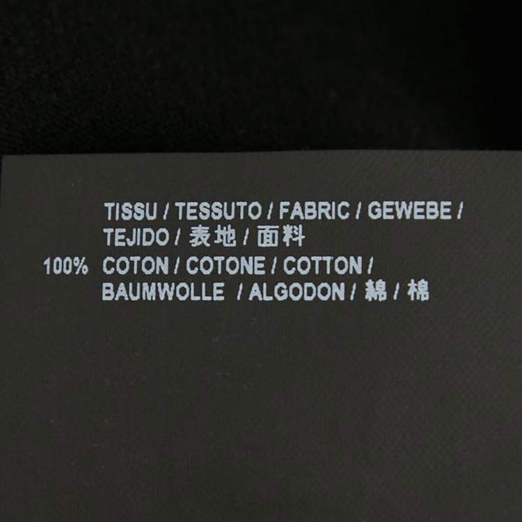 Pre Owned Saint Laurent Paris Black Flame Print Cotton T-Shirt S 