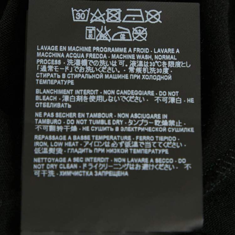 Pre Owned Saint Laurent Paris Black Flame Print Cotton T-Shirt S 