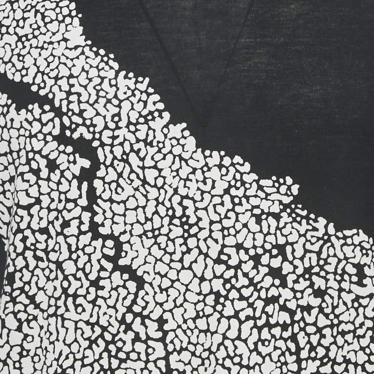 Pre Owned Saint Laurent Paris Black Printed Cotton T-Shirt S