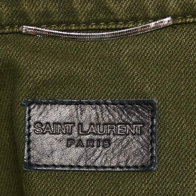مملوكة مسبقًا Saint Laurent Paris Green Cotton Jacket L