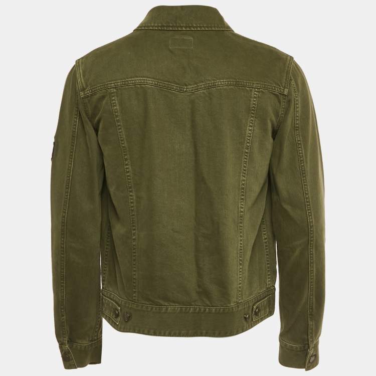 مملوكة مسبقًا Saint Laurent Paris Green Cotton Jacket L