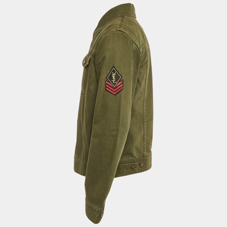 مملوكة مسبقًا Saint Laurent Paris Green Cotton Jacket L