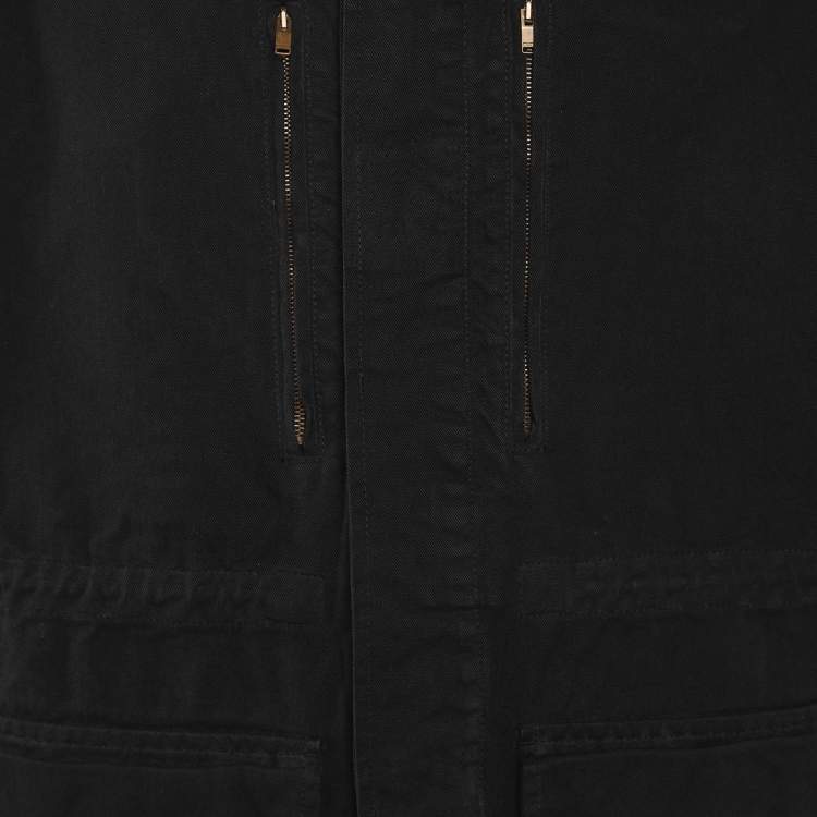 مملوكة مسبقًا Saint Laurent Black Denim Military Jacket 4XL
