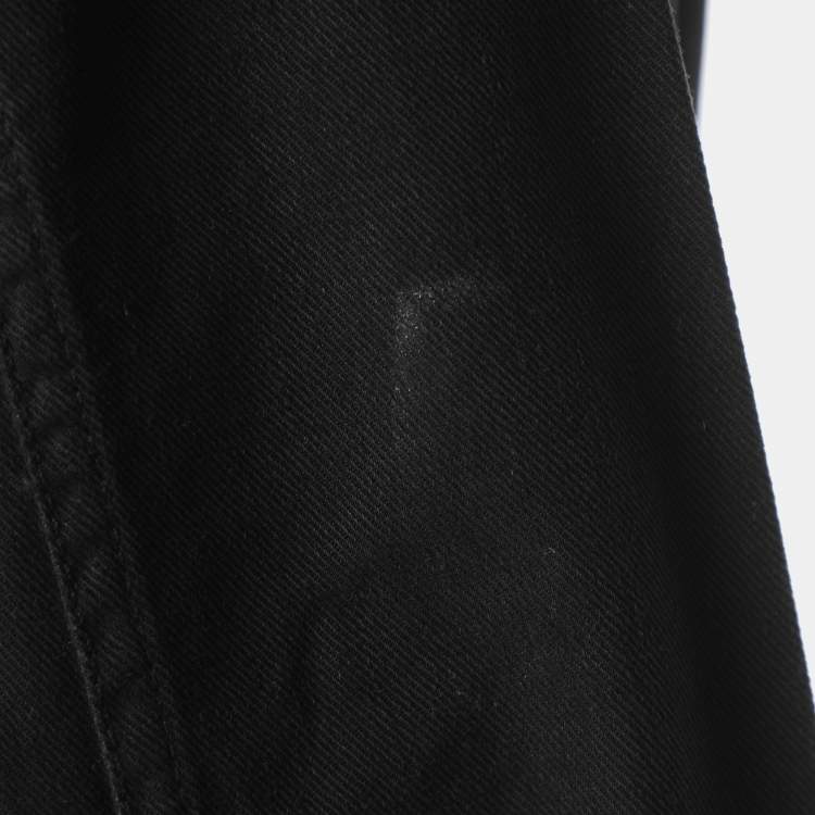 مملوكة مسبقًا Saint Laurent Black Denim Military Jacket 4XL