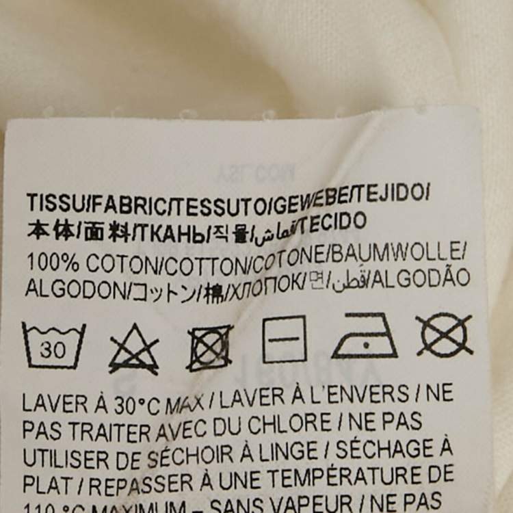 Pre Owned Saint Laurent Paris White Heart Print Jersey T-Shirt S