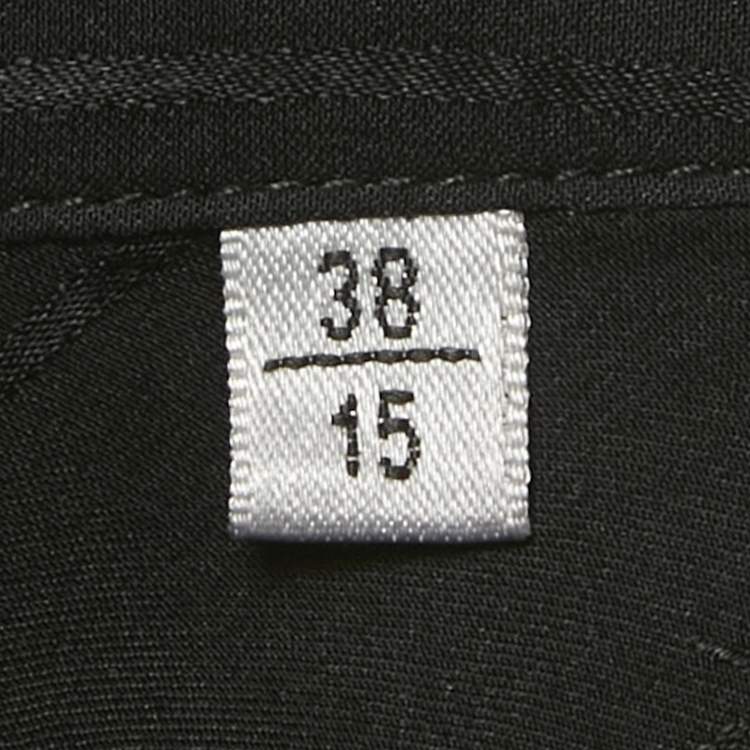 مملوكة مسبقًا Saint Laurent Paris Black Striped Silk Short Sleeve Shirt S