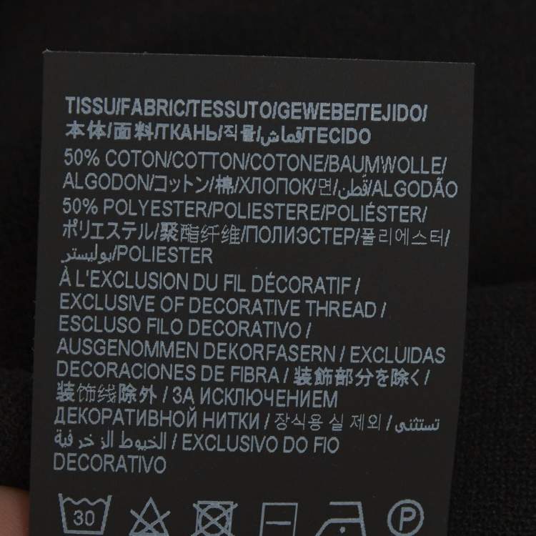 Pre Owned Saint Laurent Black Pique Crewneck T-Shirt M