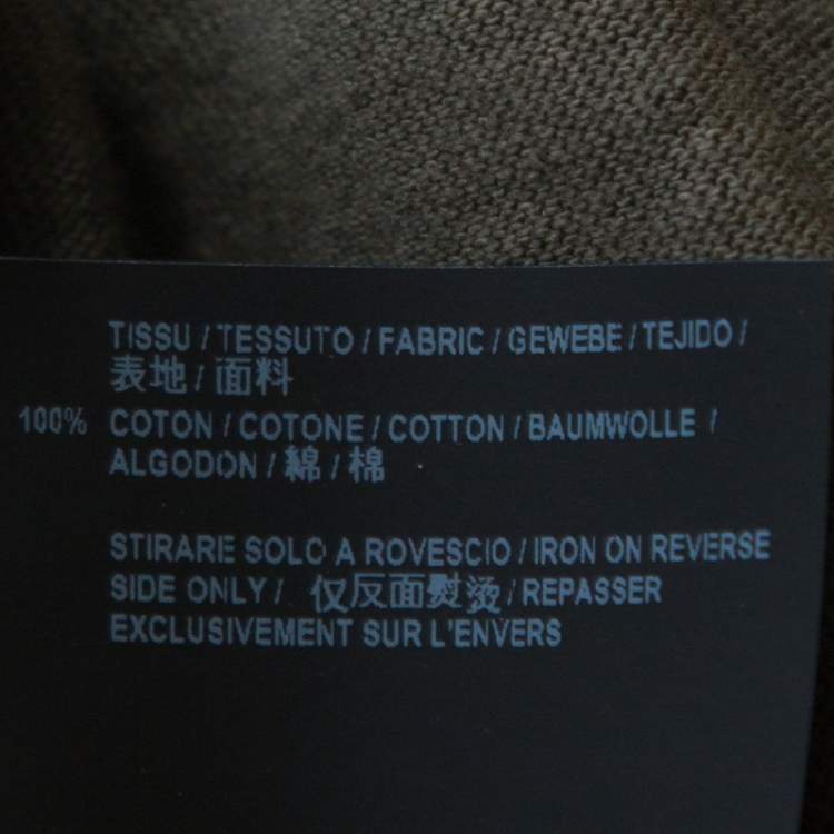 Pre Owned Saint Laurent Paris Sage Green Cotton Destroyed Archive T-Shirt M