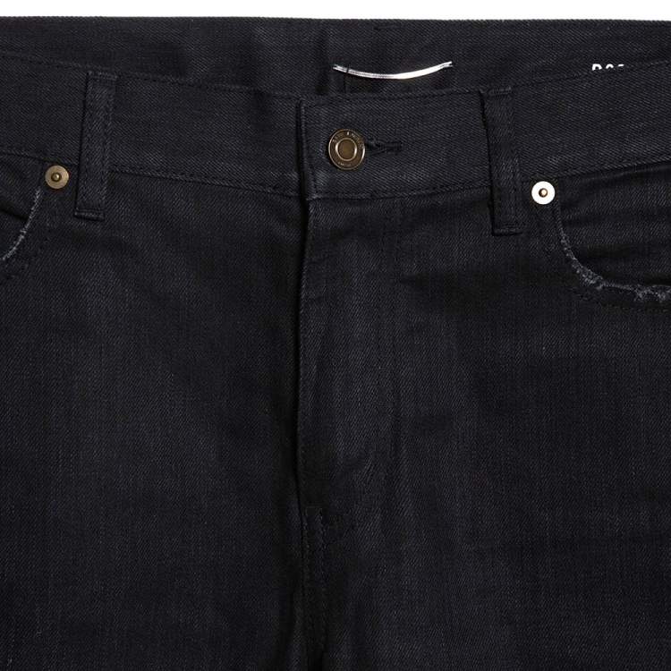 Pre Owned Saint Laurent Paris Black Distressed Denim Skinny Jeans M