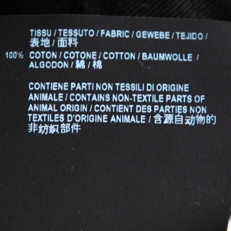 Pre Owned Saint Laurent Paris Charcoal Grey Medium Wash Denim Raw Edge Jeans M 