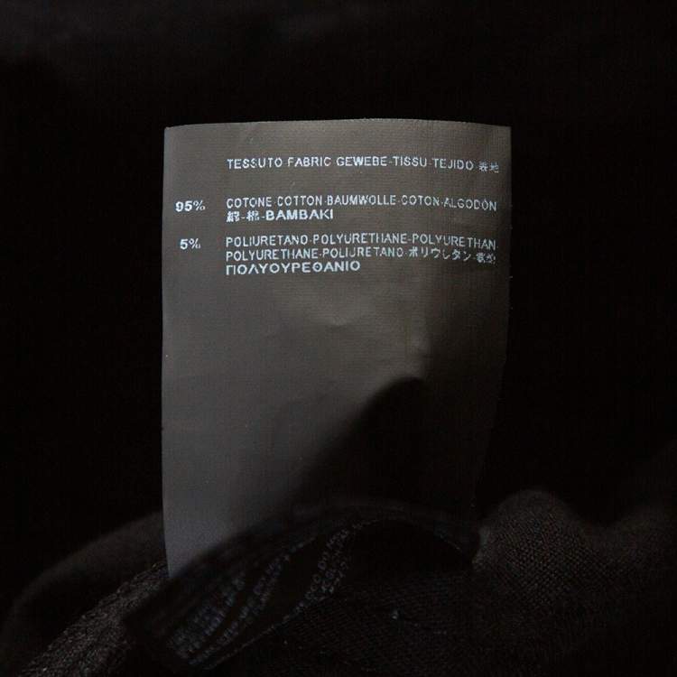 Pre Owned Saint Laurent Paris Black Denim Biker Jeans XS