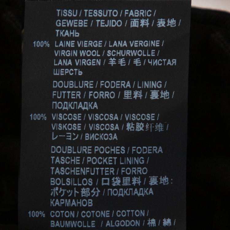 Pre Owned Saint Laurent Paris Black Wool Tailored Pants XS