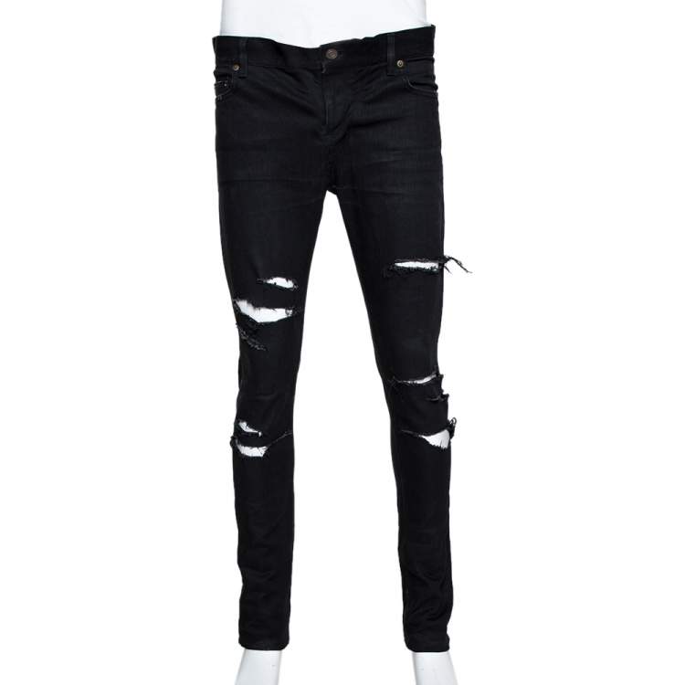 saint laurent ripped jeans mens