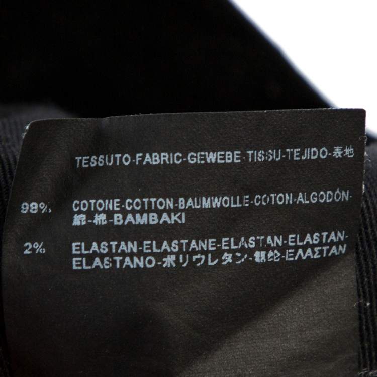 Pre Owned Saint Laurent Paris Black Denim Distressed D02 Skinny Jeans M