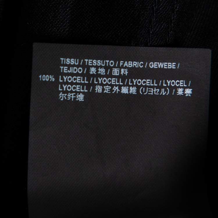 Pre Owned Saint Laurent Paris Black Lyocell Button Front Western Shirt M