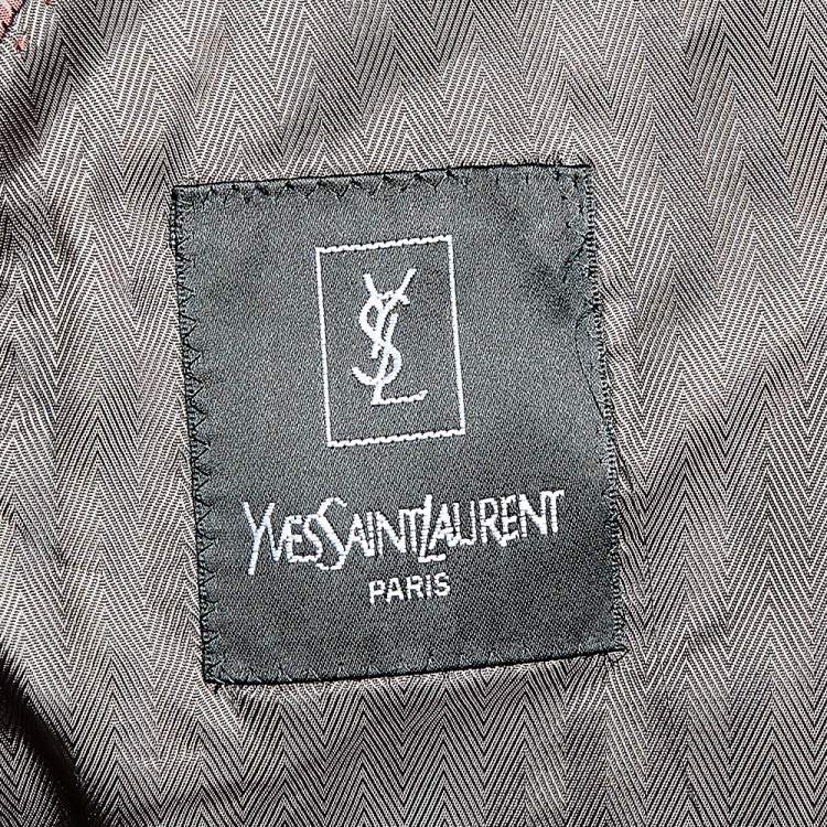 Pre Owned Yves Saint Laurent Vintage Brown Button Front Blazer XL