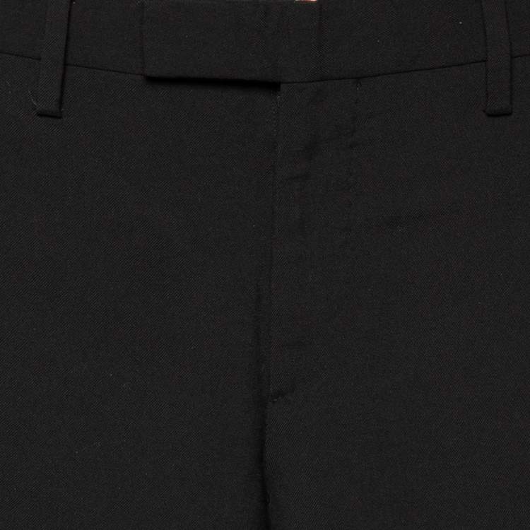 Pre Owned Saint Laurent Black Wool Tapered Leg Pants XS