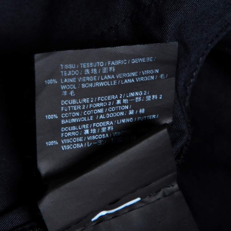 Pre Owned Saint Laurent Black Wool Tapered Leg Pants XS