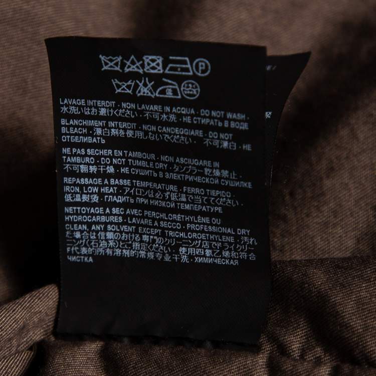 Pre Owned Saint Laurent Olive Green Cotton Hooded Parka Jacket M