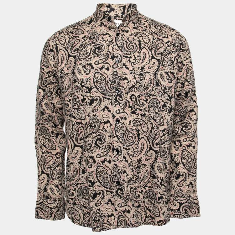 Pre Owned Saint Laurent Multicolor Paisley Printed Cotton Button Front Shirt M