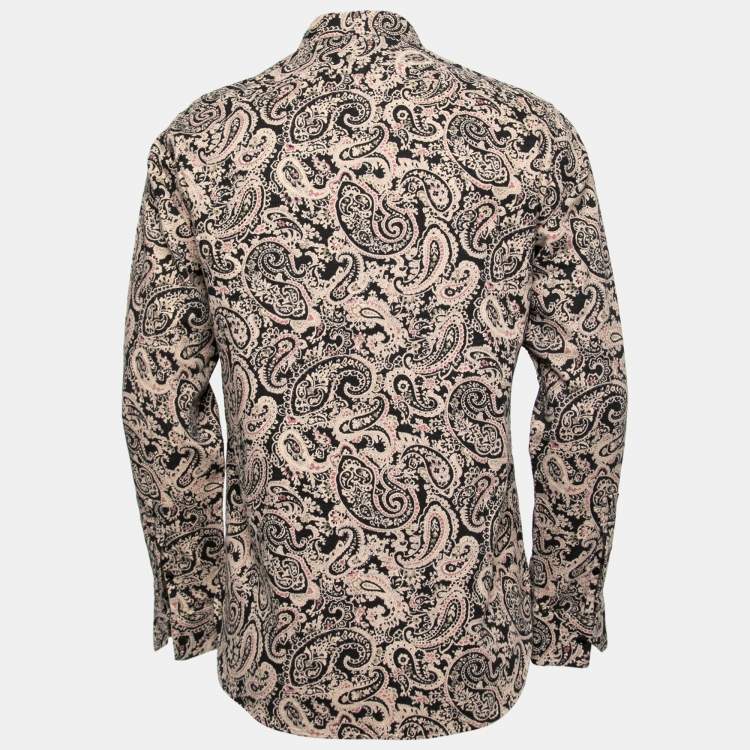 Pre Owned Saint Laurent Multicolor Paisley Printed Cotton Button Front Shirt M