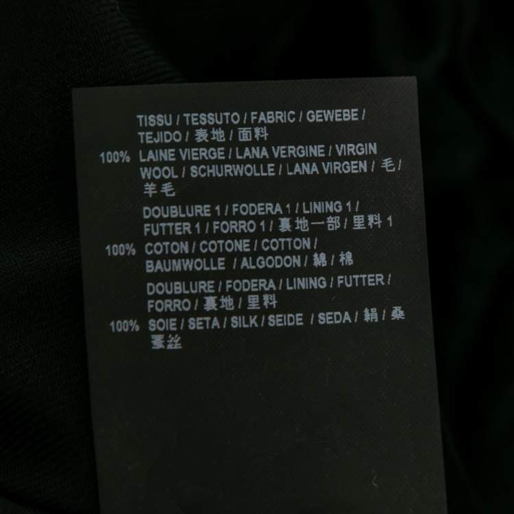 Pre Owned Saint Laurent Black Wool Single Breasted Blazer S