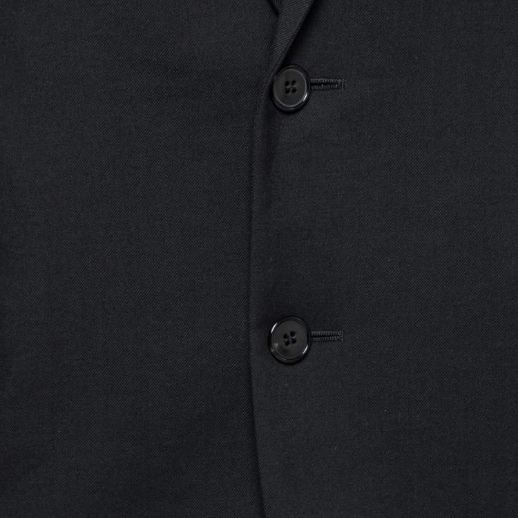 Pre Owned Saint Laurent Black Wool Single Breasted Blazer S