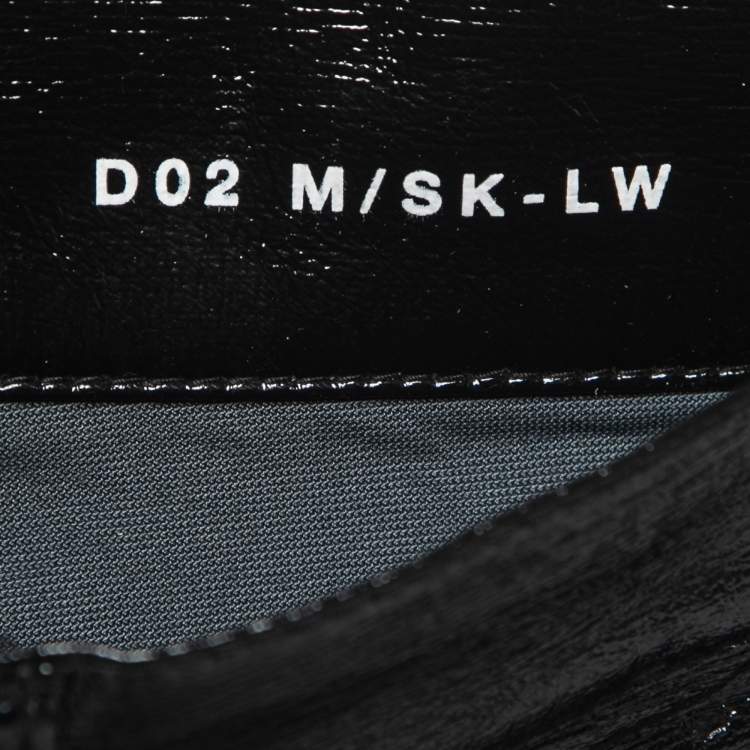 Pre Owned Saint Laurent Black Vinyl Faux Leather Trousers M
