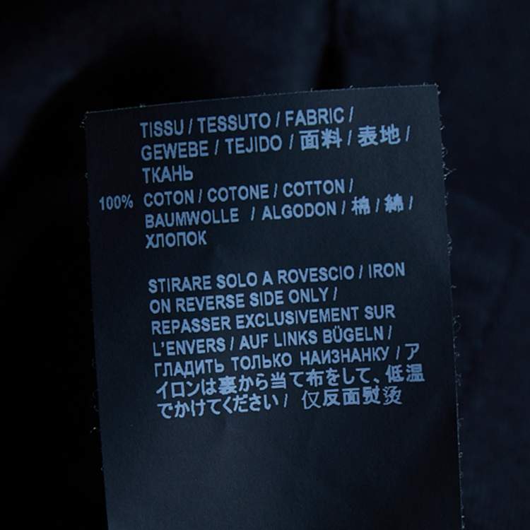 Pre Owned Saint Laurent Black Stars Archive Logo Printed Cotton Knit Hoodie S
