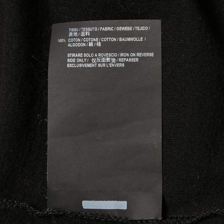 Pre Owned Saint Laurent Paris Black Jersey 1971 Rive Gauche T-Shirt L