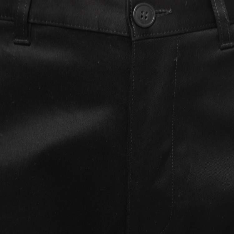 Pre Owned Saint Laurent Paris Black Cotton Trousers L