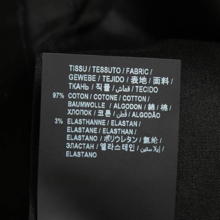 Pre Owned Saint Laurent Paris Black Cotton Trousers L