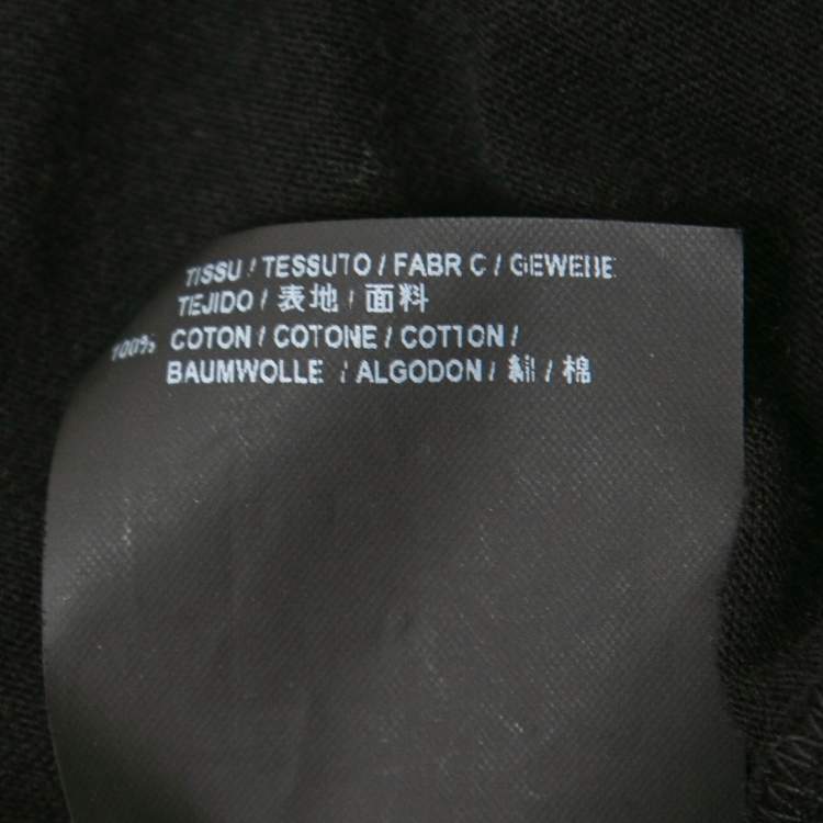 Pre Owned Saint Laurent Black Smoking Kills Print Cotton Crew Neck T-Shirt S