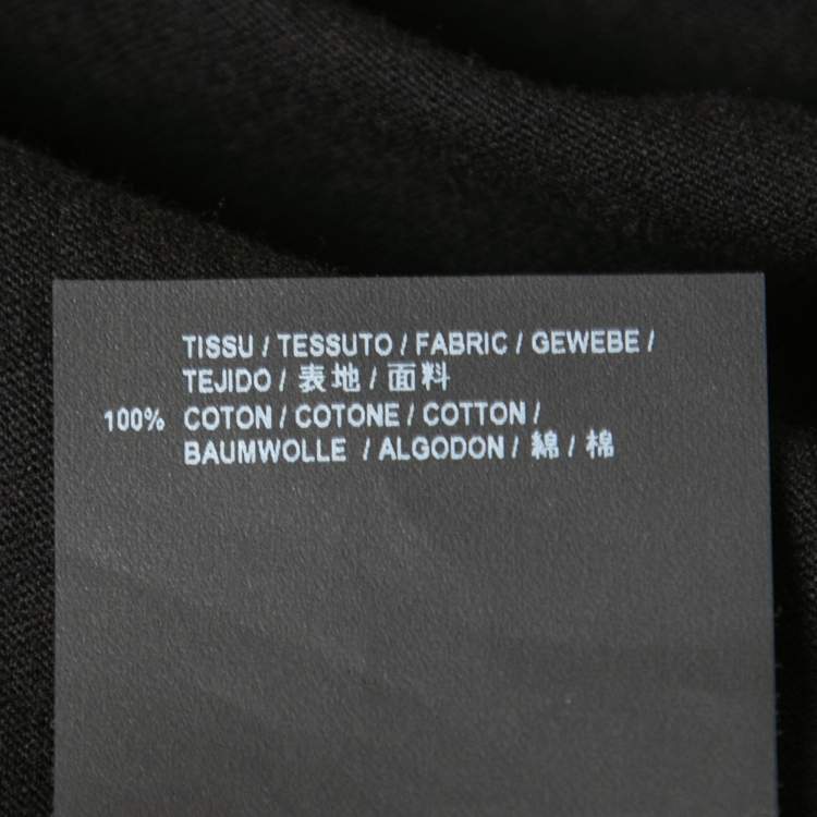 Pre Owned Saint Laurent Black Cotton Yeah Baby Embroidered T-Shirt XS