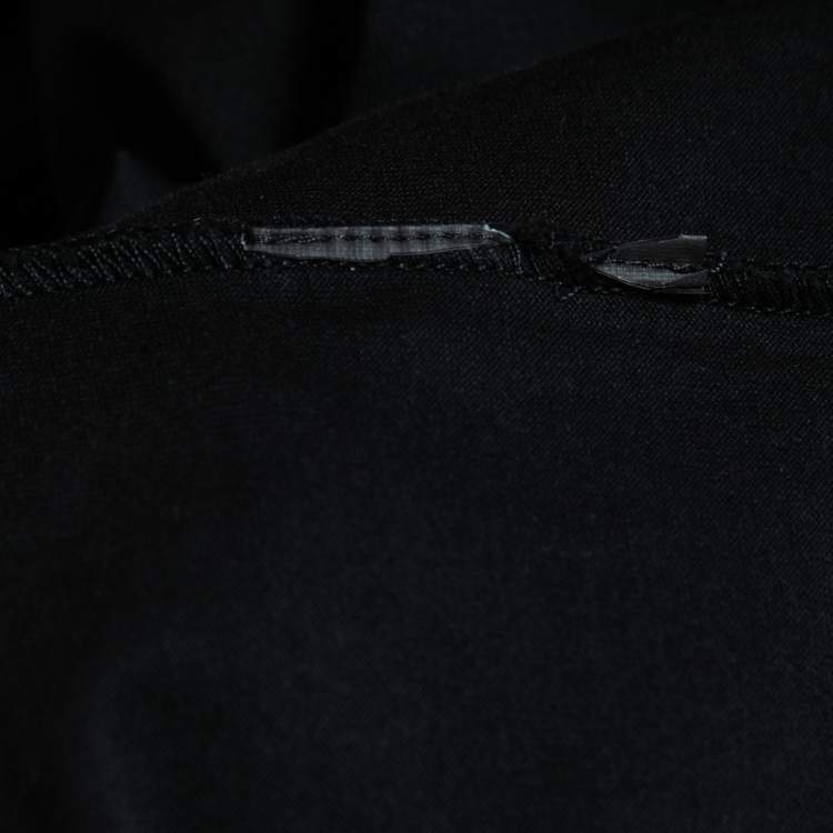Pre Owned Saint Laurent Black Washed Logo Print Crew Neck Half Sleeve T-Shirt S