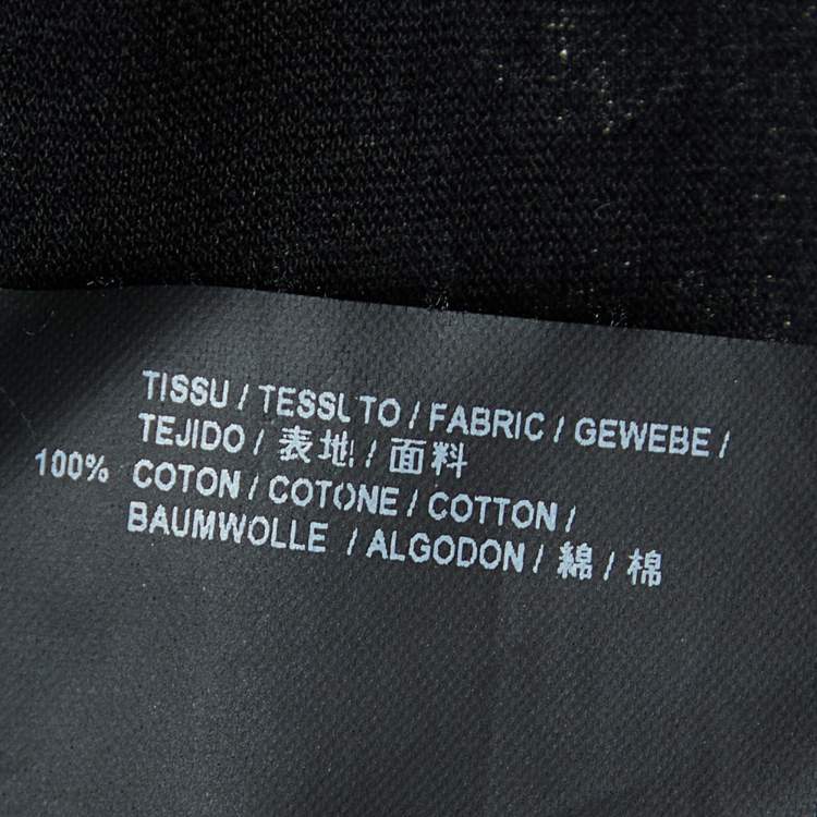 Pre Owned Saint Laurent Black Printed Cotton Knit T-Shirt XL