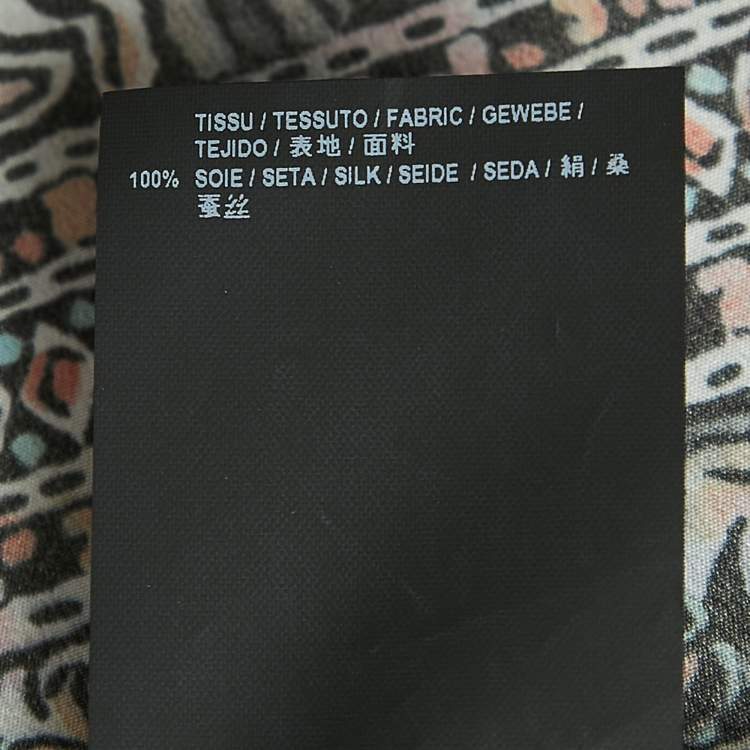 Pre Owned Saint Laurent Multicolor Print Silk Button Front Full Sleeve Shirt S