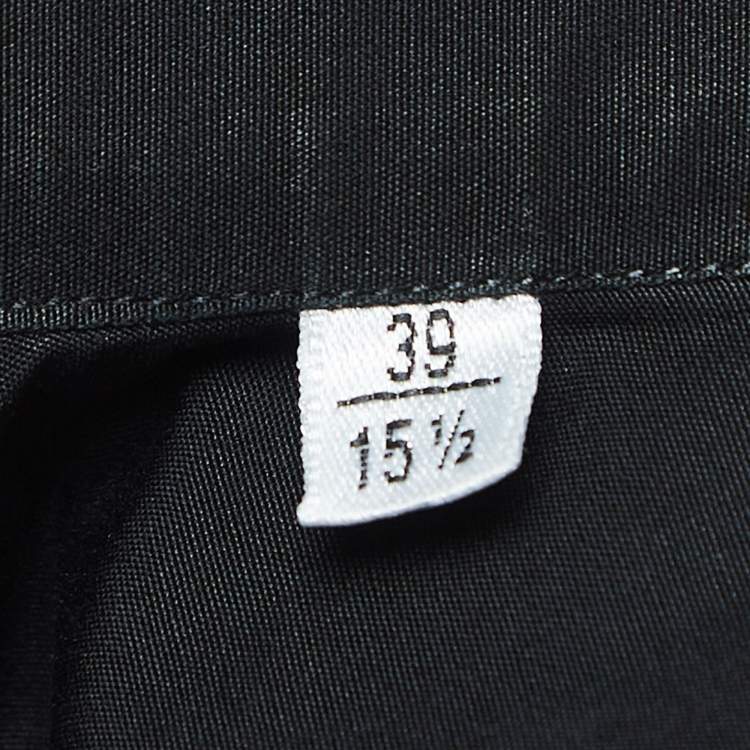 Pre Owned Saint Laurent Black Cotton Button Front Shirt M