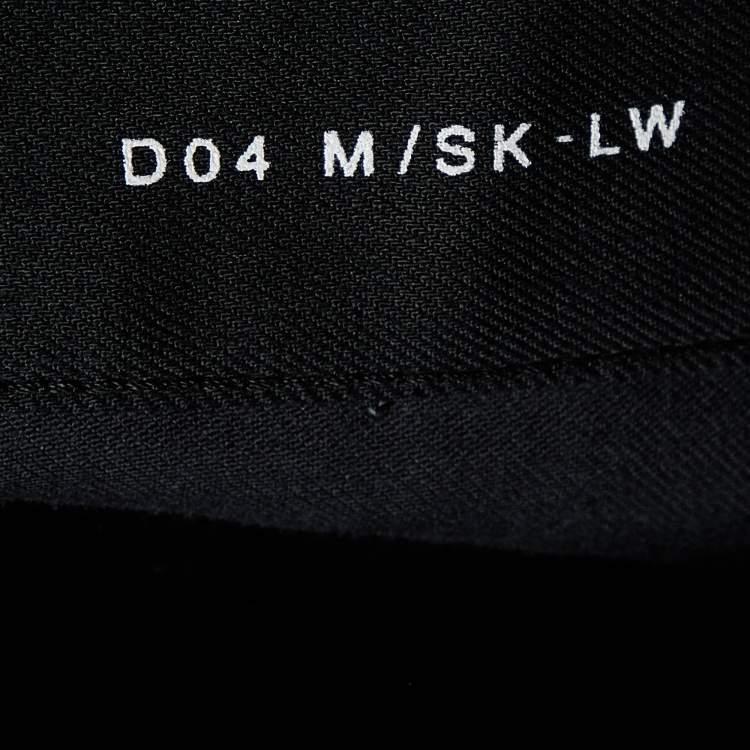 Pre Owned Saint Laurent Black Denim & Leather Skinny Biker Jeans XXL/Waist 37" 
