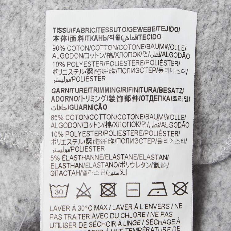 Pre Owned Saint Laurent Paris Grey Peanuts Print Cotton Sweatshirt M 