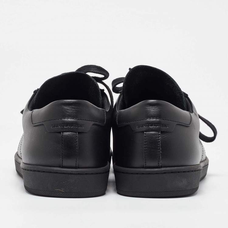 Pre Owned Saint Laurent Paris Black Leather Andy Low Top Sneakers 44