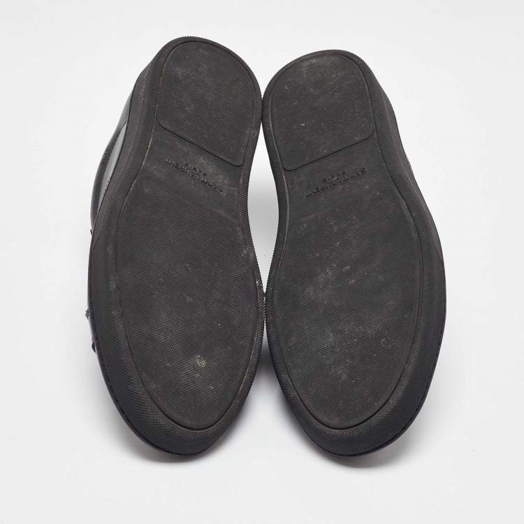 Pre Owned Saint Laurent Paris Black Leather Andy Low Top Sneakers 44