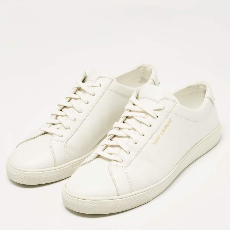 SAINT LAURENT ANDY レザースニーカー_WHITE A Few Fair Shoes - Saint Laurent Andy Sneakers White in